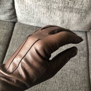 Coach Leather Cashmere-lined gloves